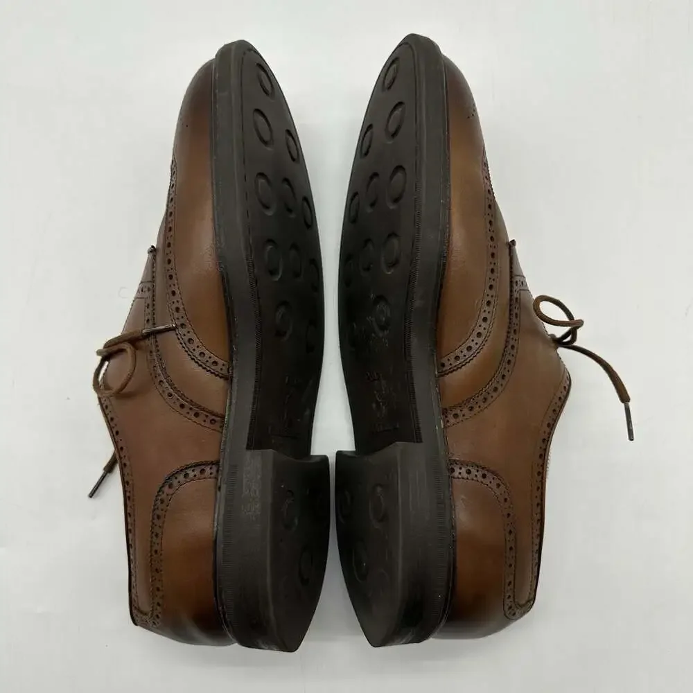 Polo Ralph Lauren Asher Wingtip Brown Leather Oxfords Dress Shoes Men's Size 11